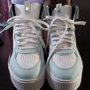 Puma sneakers (size9) teal,black,white